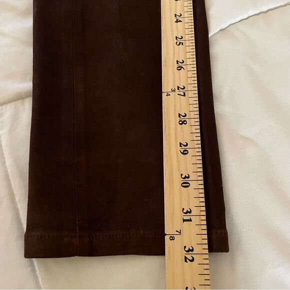 Joie Brown Lamb Leather Pants Size 12 - Picture 4 of 10